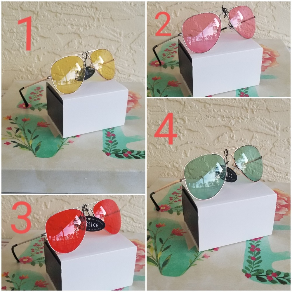 CLEAR AVIATOR STYLE WOMAN  SUNGLASSES100%